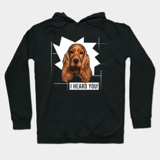 Funny Cocker Spaniel I Heard You Hoodie